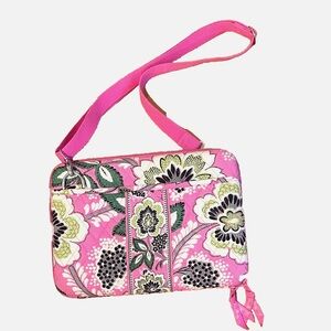 Vera Bradley Priscilla Pink Tablet Crossbody Bag Pink Floral Case Retired